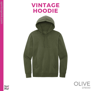 Vintage Hoodie - Olive (Caffeinate And #143533)