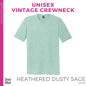 Vintage Tee - Heathered Dusty Sage (SPED Autism Sandwich #143567)