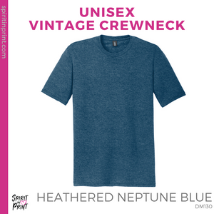 Vintage Tee - Heathered Neptune Blue (Peace Love Nursing #143508)