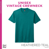 Vintage Tee - Heathered Teal (IEP Floral #143532)