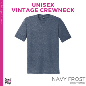 Vintage Tee - Navy Frost (Nursing Eye Chart #143510)
