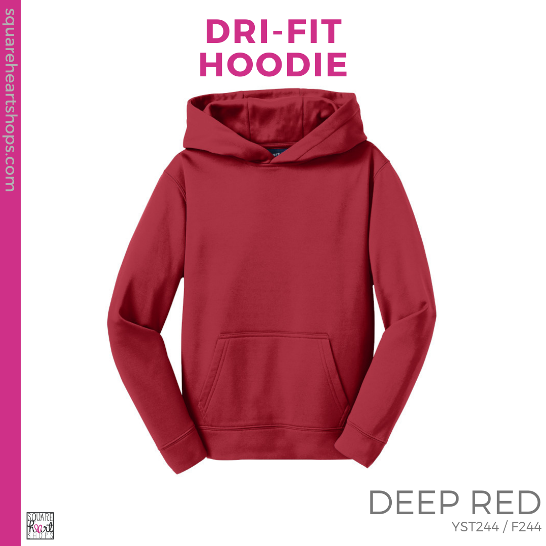 Red dri top fit hoodie
