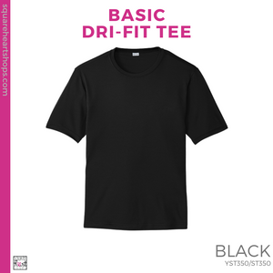 Basic Dri-Fit Tee - Black (Polk Mascot #143537)