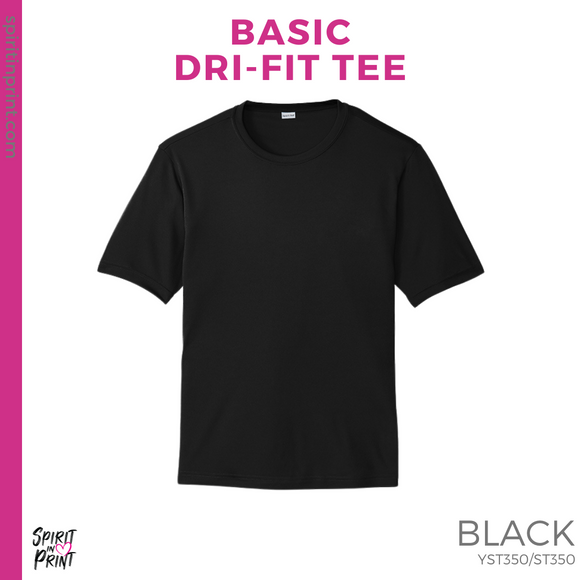 Dri-Fit Tee - Black (HB Logos #143698)