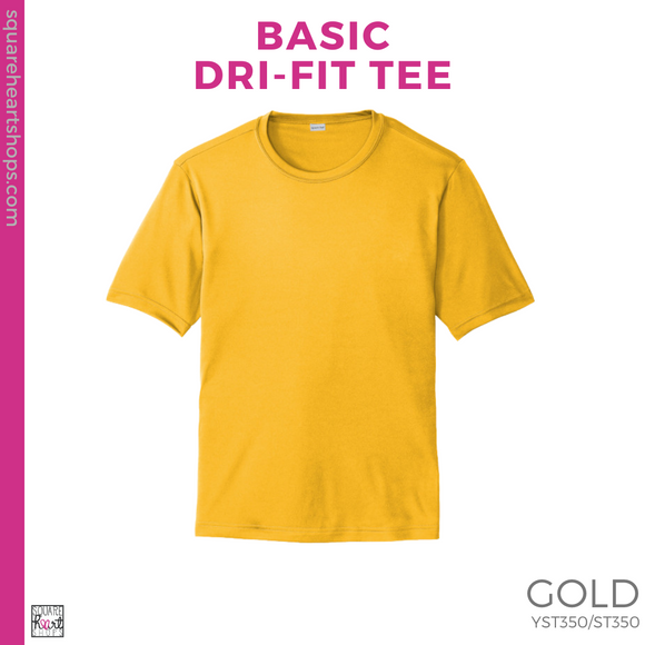 Basic Dri-Fit Tee - Gold (Valley Oak Stripes #143412)