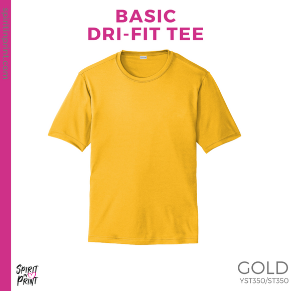 Dri-Fit Tee - Gold (Lincoln Arch #143669)