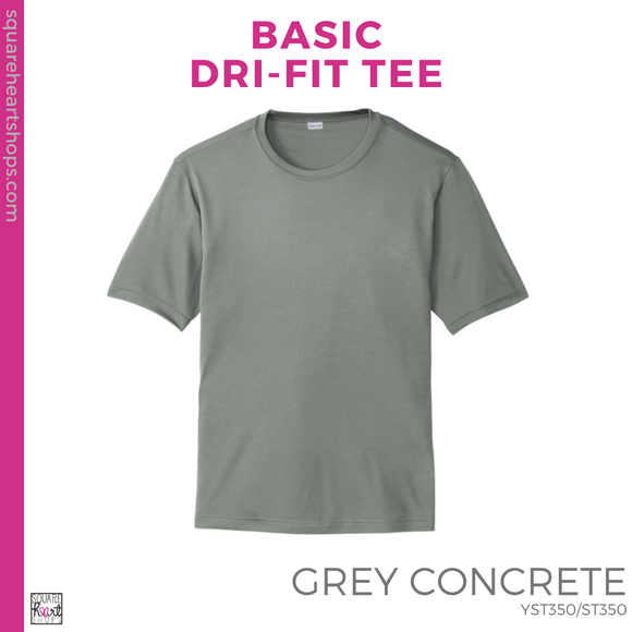 Basic Dri-Fit Tee - Grey Concrete (Valley Oak Stripes #143412)