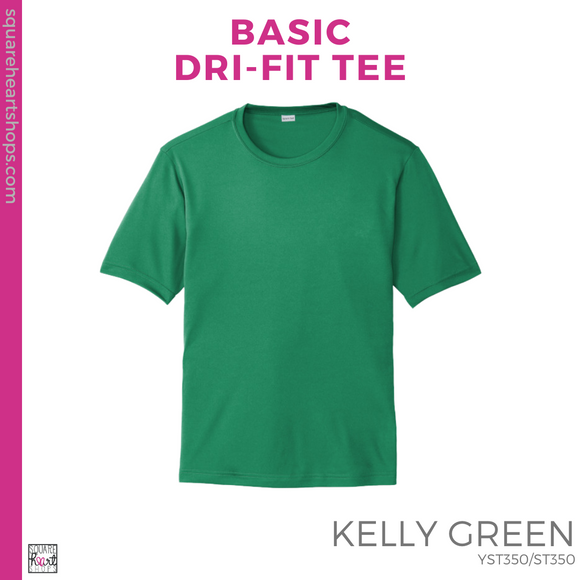 Basic Dri-Fit Tee - Kelly Green (Oraze Checkerboard #143385)