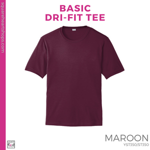 Basic Dri-Fit Tee - Maroon (Polk Mascot #143537)