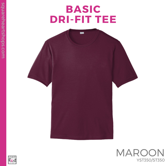 Basic Dri-Fit Tee - Maroon (Kastner Stripes #143452)