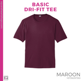 Basic Dri-Fit Tee - Maroon (Kastner Stripes #143452)