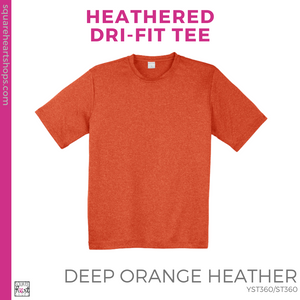 Heathered Dri-Fit Tee - Deep Orange