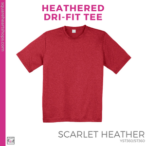 Heathered Dri-Fit Tee - Scarlet (Weldon Heart #143341)