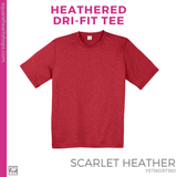 Heathered Dri-Fit Tee - Scarlet (Garfield Bubble #143380)