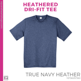 Heathered Dri-Fit Tee - True Navy