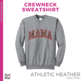 Crewneck Sweatshirt - Athletic Grey (Cheetah Mama #143688)