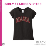 Girly Vintage Tee - Black (Cheetah Mama #143688)