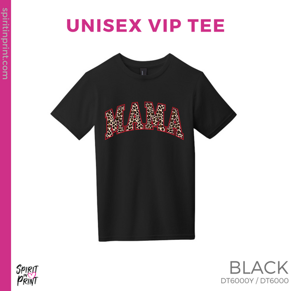 Unisex VIP Tee - Black (Cheetah Mama #143688)