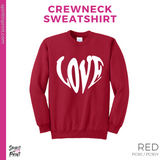 Crewneck Sweatshirt - Red (Love Heart #143693)