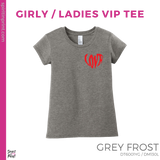 Girly Vintage Tee - Grey Frost (Love Heart #143693)