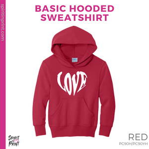 Hoodie - Red (Love Heart #143693)