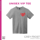 Unisex VIP Tee - Grey Frost (Love Heart #143693)