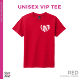 Unisex VIP Tee - Red (Love Heart #143693)