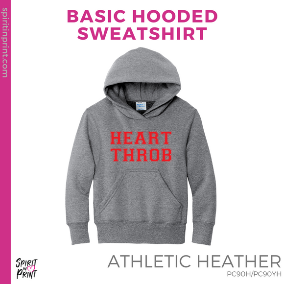 Hoodie - Athletic Grey (Heart Throb #143691)