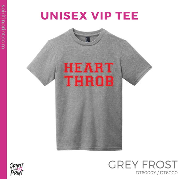 Unisex VIP Tee - Grey Frost (Heart Throb #143691)