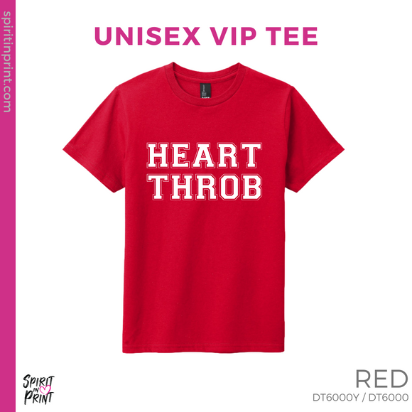 Unisex VIP Tee - Red (Heart Throb #143691)