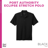 Unisex Port Authority Eclipse Stretch Polo - Black (NUSNA Logo)