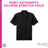 Unisex Port Authority Eclipse Stretch Polo - Black (NUSNA Circle)