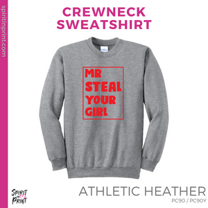 Crewneck Sweatshirt - Athletic Grey (Mr. Steal Your Girl #143692)
