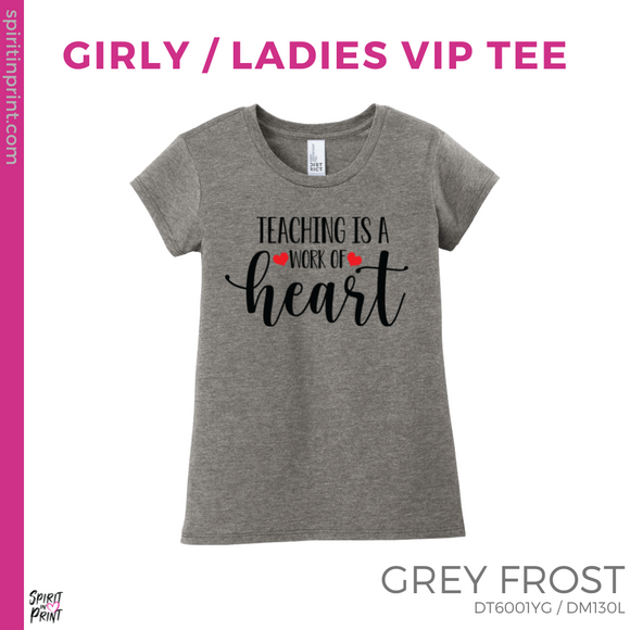Girly Vintage Tee - Grey Frost (Teaching is a Work of Heart #143694)