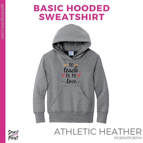 Hoodie - Athletic Grey (To Teach is to Love #143695)