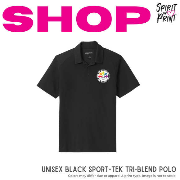 Unisex Tri-Blend Polo - Black (KCUSD Guidance & Learning Center)